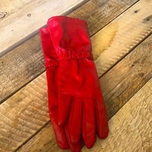 Fownes Vintage Red Leather Gloves